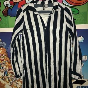 Long oversized button up